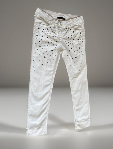 Weiße Jeans Mit Kristallen Gr 128 / 8 J neu NP 125,00 Euro - Bild 1 von 5