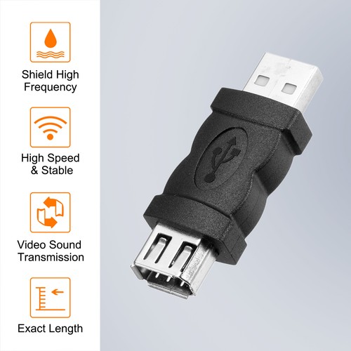 2PCS USB Male to IEEE 1394 6 Pin Female 800Mbps Adapter Cable - Afbeelding 4 van 5