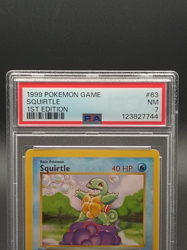 Squirtle 063/102 Base Set (Shadowless) 1st ed Regular PSA 7 NM - Picture 4 of 4