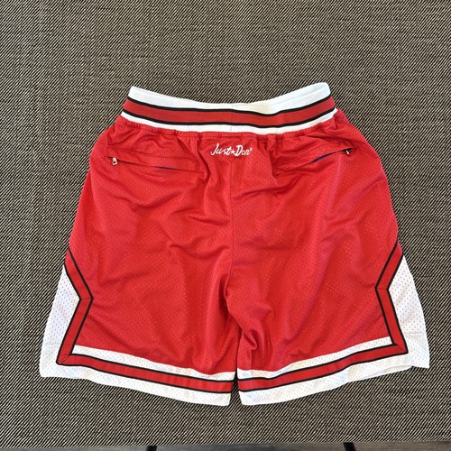 Vintage Just Don Chicago Bulls 1997-98 Basketball Shorts Large USA Spell Out - Picture 9 of 13