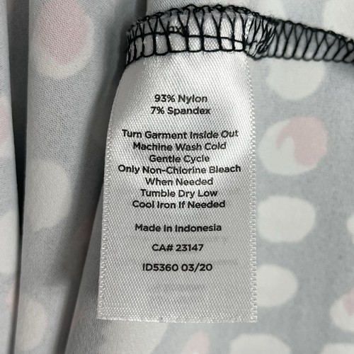 Vestido Talbots Midi Envolvente Talla XL Negro Blanco Rosa Estampado de Puntos Nylon Elástico Oficina - Imagen 8 de 8