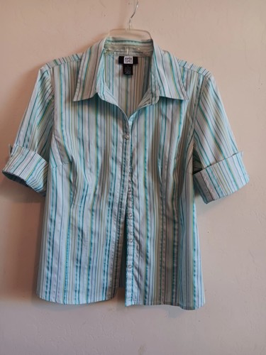 Studio 1940 Bluse, Damengröße XL, 3/4-Arm gestreift, mehrfarbig gebraucht, in einwandfreiem Zustand - Bild 1 von 6