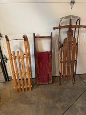 Flexible Flyer vintage sled and two others