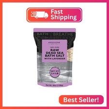 Aromasong Pure Raw Dead Sea Salt for Soaking with 100 Natural Lavender, 2.43 LB