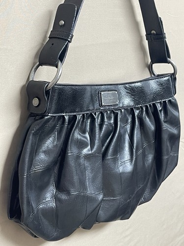 Simply Vera Wang Kunstleder Plissee Hobo Schultertasche Handtasche Handtasche groß - Bild 3 von 16