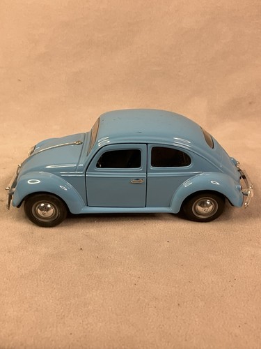 1955 VW Volkswagen Beetle Model SS 7707 oval window light Blue 1/24 diecast - Picture 4 of 13