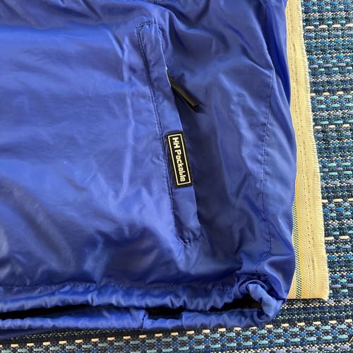 Helly Hansen Jacket Mens XL Blue Outdoors Hooded Vented Rain Coat Packable #8864 - Picture 2 of 16