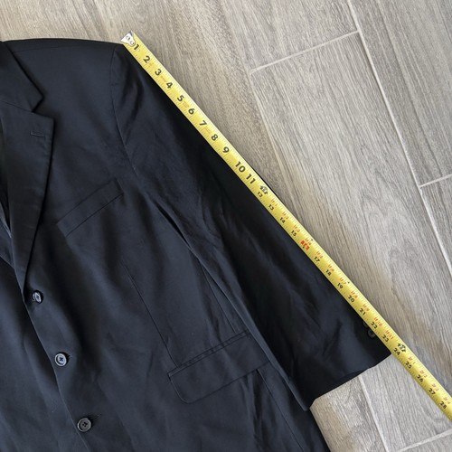 Stafford Kammgarn Woll Blazer Herren 46 S Schwarz Drei Knöpfe Business - Bild 11 von 13