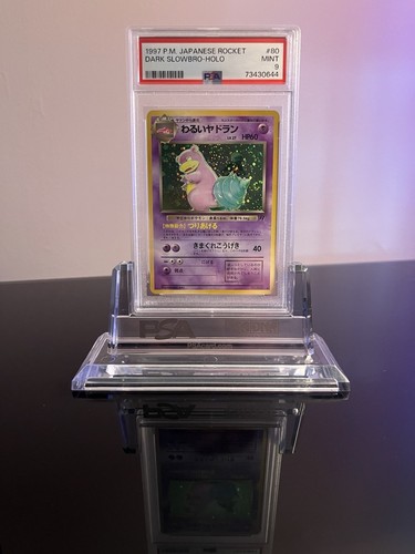 1997 Pokemon Dark Slowbro #80 Holo Rocket Japanese - PSA 9 - SWIRL - Picture 4 of 4