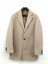 LINEA SARTORIALE Men's Chester Coat Unused Large Wool Cashmere 56 Beige Italy