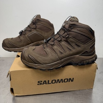 Salomon XA FORCES MID GTX EN Tactical Combat Boots Brown Sz Men 8.5 /Women 9.5
