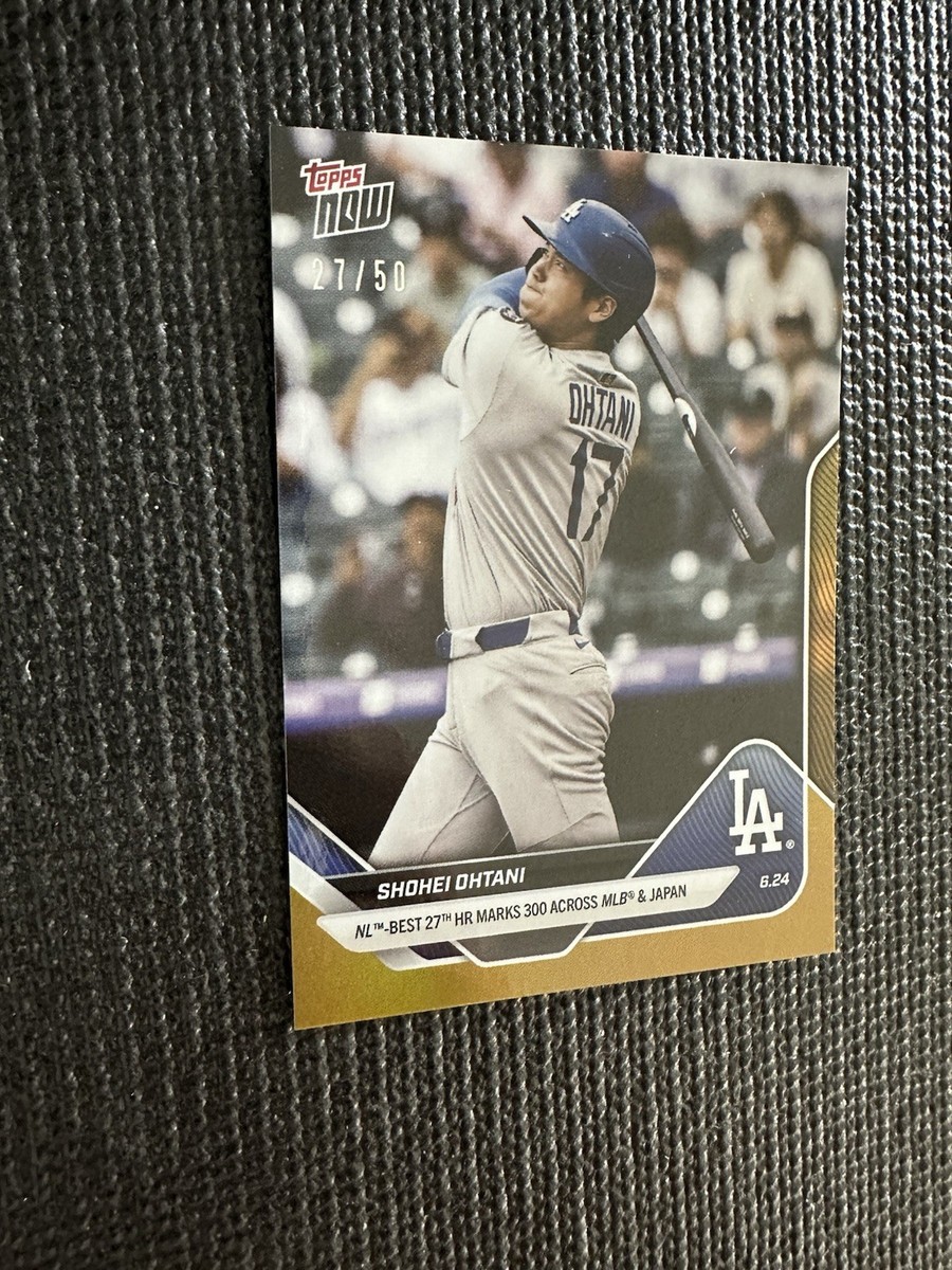 Shohei Ohtani 2025 MLB Topps NOW Card 346 300th HR Gold Foil