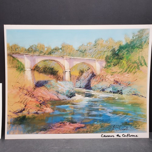 Reif Erickson - Crossing the Confluence Signed Print Quarry Bridge River Cali - Picture 3 of 11