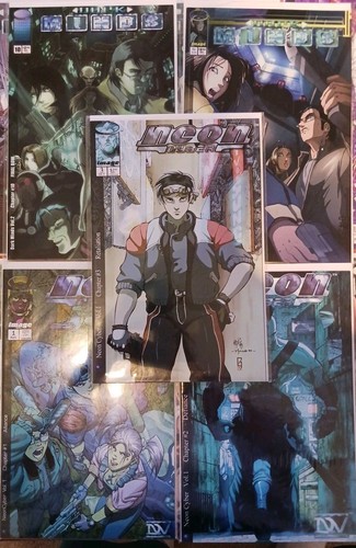 Dark Minds Neon Cyber Lot Of 13 Vol. 1 Issues 1-3, 7, 8. Vol. 2 Issues 0, 3-5, + - Bild 2 von 2