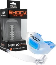 Shock Doctor Lip Guard, Adult and Youth Mouth Guard Trens Blue/ Clear