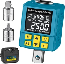 Upgrade Digital Torque Adapter, (±1% Accuracy, 12.5-250Ft-Lb), 1/2" Digital Torq