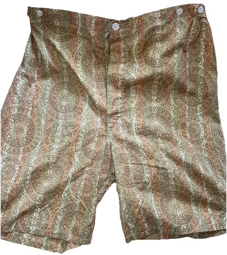 Vtg Boxer Shorts Balloon Seat MCM Underwear Green Orange Tan Medallion Tiki M L
