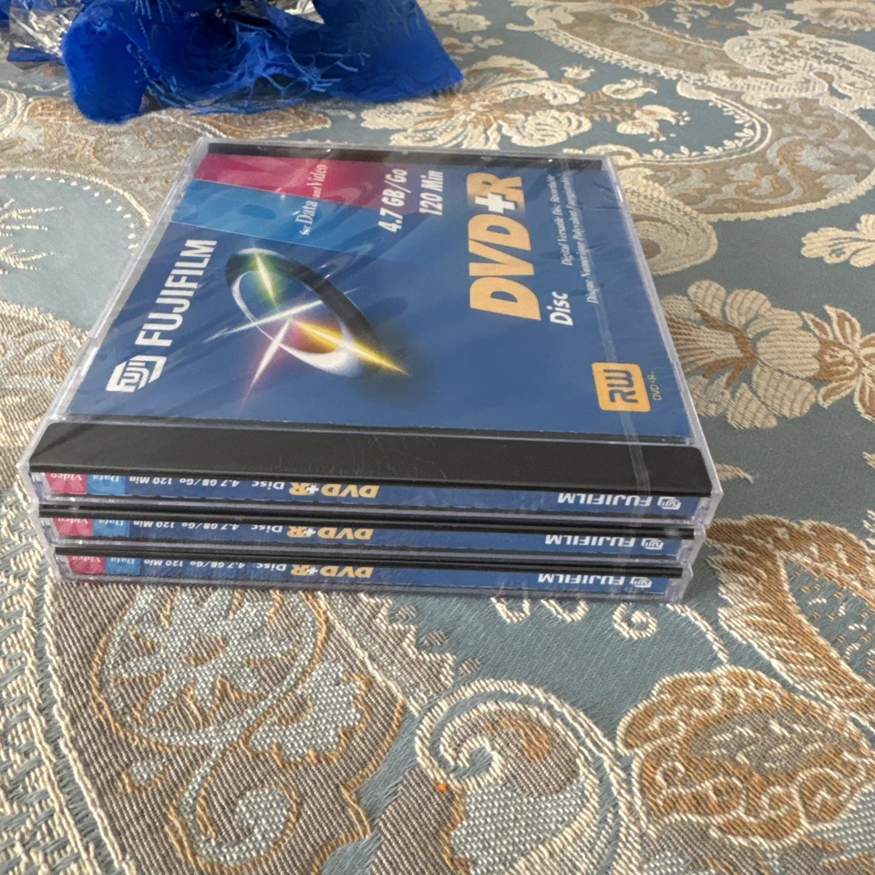 New/Sealed - 3 PACK Fujifilm DVD-R 4.7 GB 120 Min Data & Video 4x Recordable Lot - Image 3 of 3