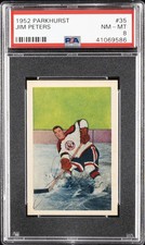 1952 PARKHURST #35 JIM PETERS PSA 8