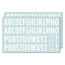 30 Set 25 mm - Lettere Adesive Bianche Alfabeto Impermeabile Vinile - Bia