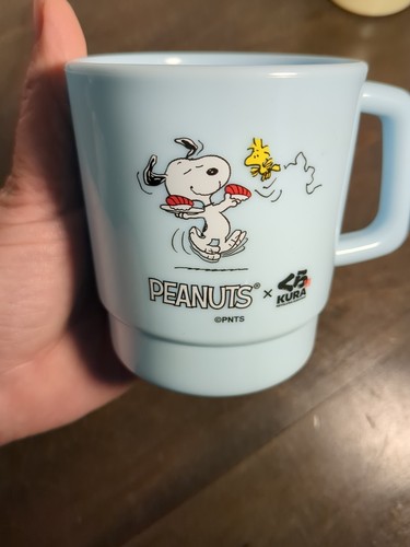 Vintage Tazze di plastica impilabili Peanuts X Kura Sushi Snoopy Charlie Sally Brown - Foto 7 di 13