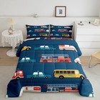 Fire Truck Blue Comforter Set,Police Car Down Comforter Twin Size,School Bus ...