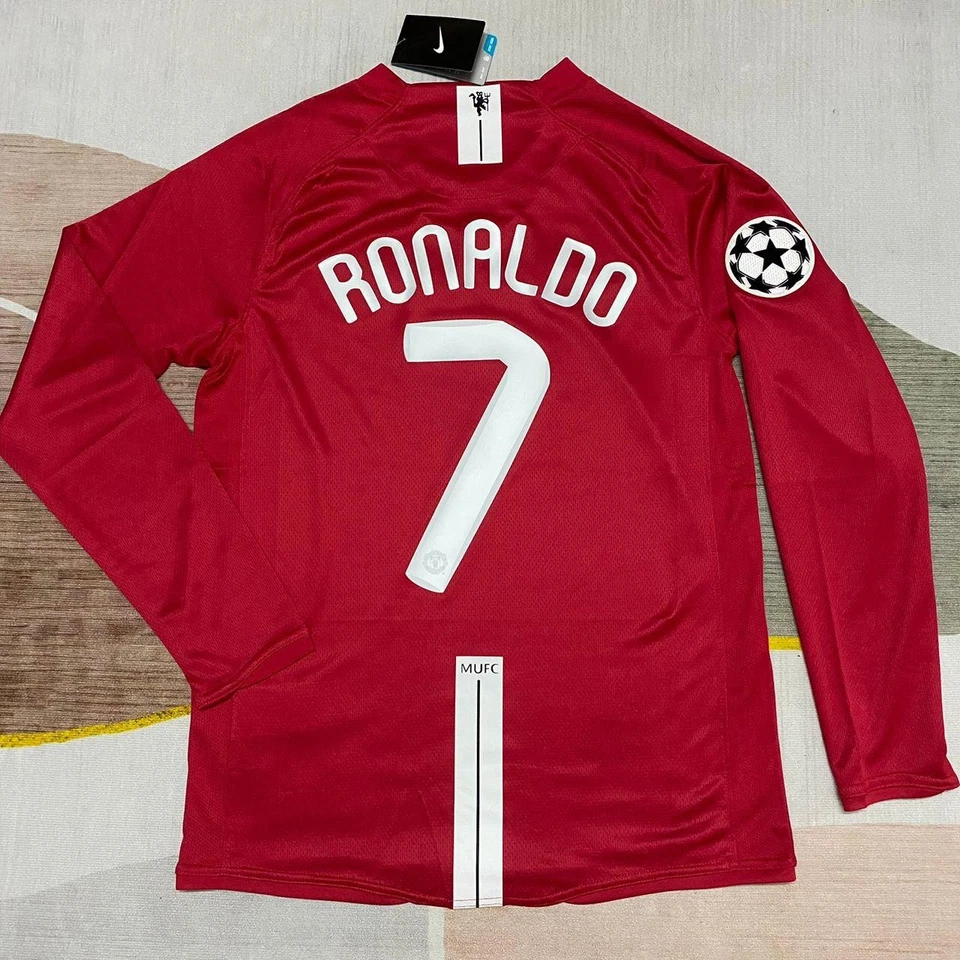 Camiseta Manchester United 2007/2008 local manga larga - Cristiano Ronaldo #7 - Imagen 2 de 4