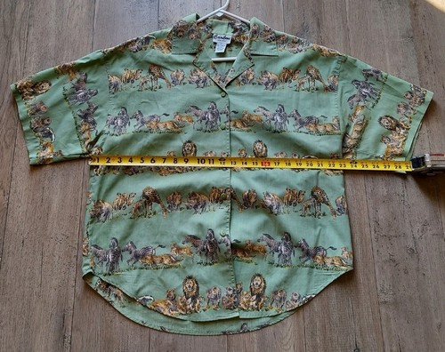 Vintage Caribou New York safari button-up short sleeve shirt - Mens Size Large - Picture 5 of 12