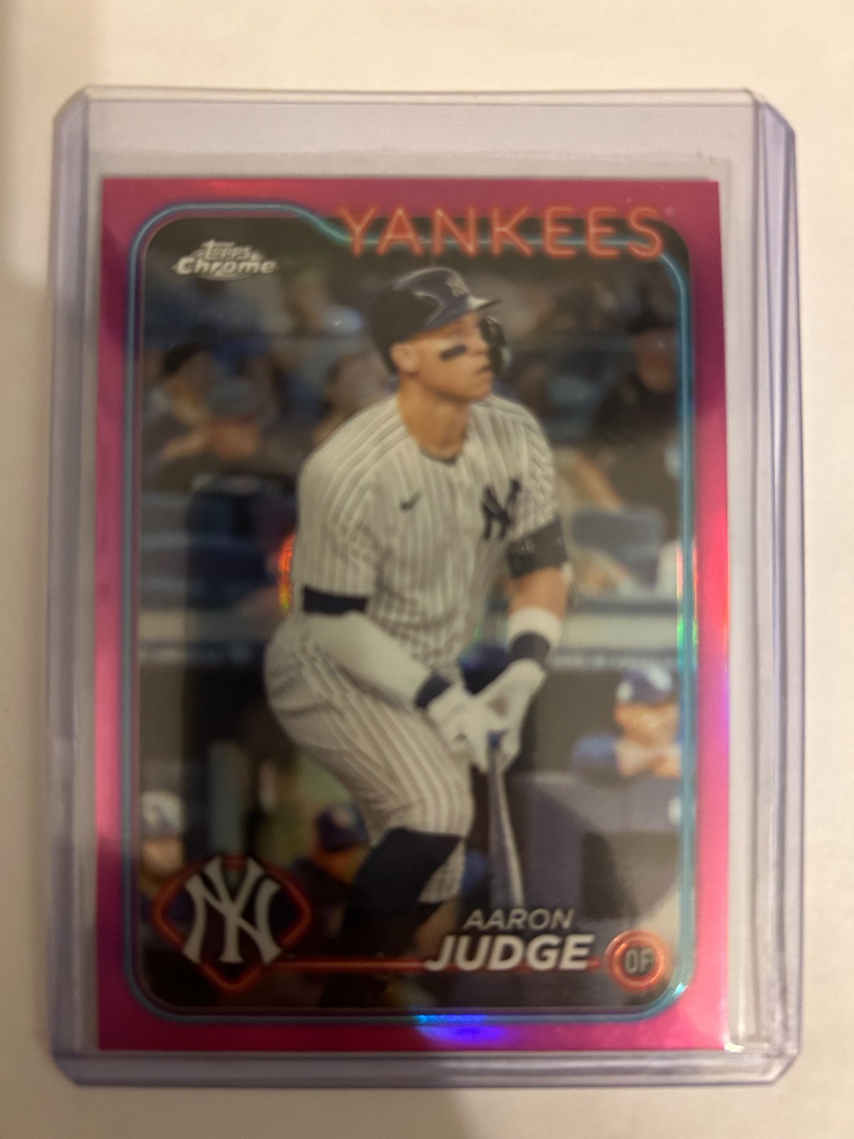 2024 Topps Chrome #50 Aaron Judge Pink Refractor Gem Mint Yankees