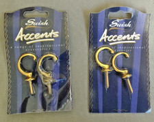 Swish Accents Curtain Tie Back Wall Hooks (Two packs - Two hooks per pack)