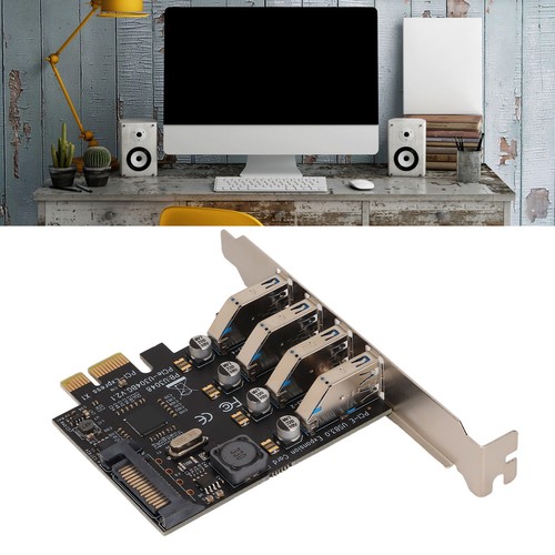 PCI E Zu USB 3.0 Erweiterungskarte 5GB Übertragung 4 Ports 15Pin Hintere US KUI - Bild 12 von 22