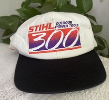 Vtg STIHL Hat Snap Back White Outdoor Power Tools 300 K-Products Made USA