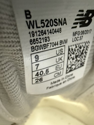 New Balance 520 White Cream pink Running Shoes Sneakers Women - Sz 9 - Picture 5 of 5