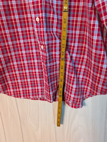 Polo Ralph Lauren Para Hombres XXL 2XL Camisa Calce Clásico Rojo Algodón a Cuadros Manga Larga - Imagen 7 de 7