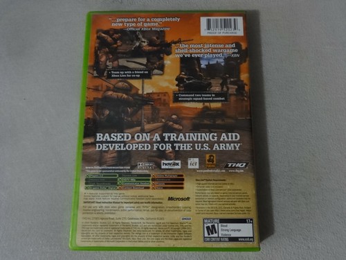 Full Spectrum Warrior Original Microsoft Xbox Game Complete Free Ship - Picture 3 of 3