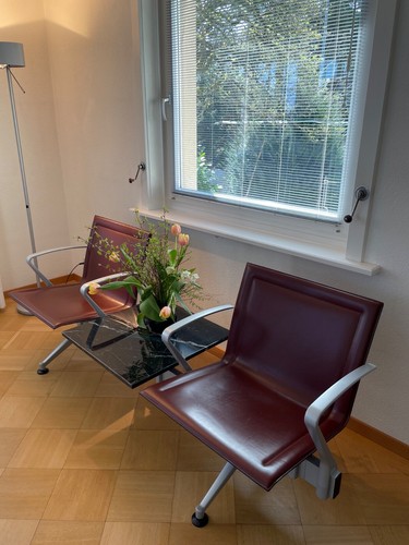 Matteo Grassi Leather Lounge Chairs with marble Table - Bild 2 von 4