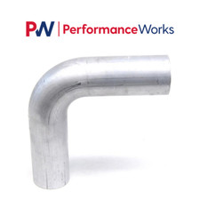 HPS 3-1/2" OD 90 Degree Bend Aluminum Elbow Pipe Tubing 16 Gauge w/ 3 1/2" CLR