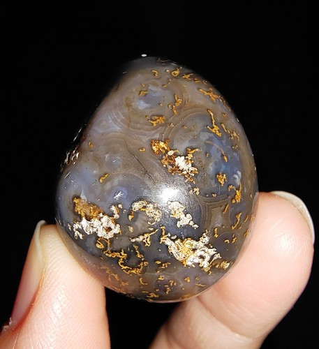 ¡INCREÍBLE AMONITA!! ÁGATA HUEVO TRUENO DE TIMOR, INDONESIA, 30MM - Imagen 2 de 7