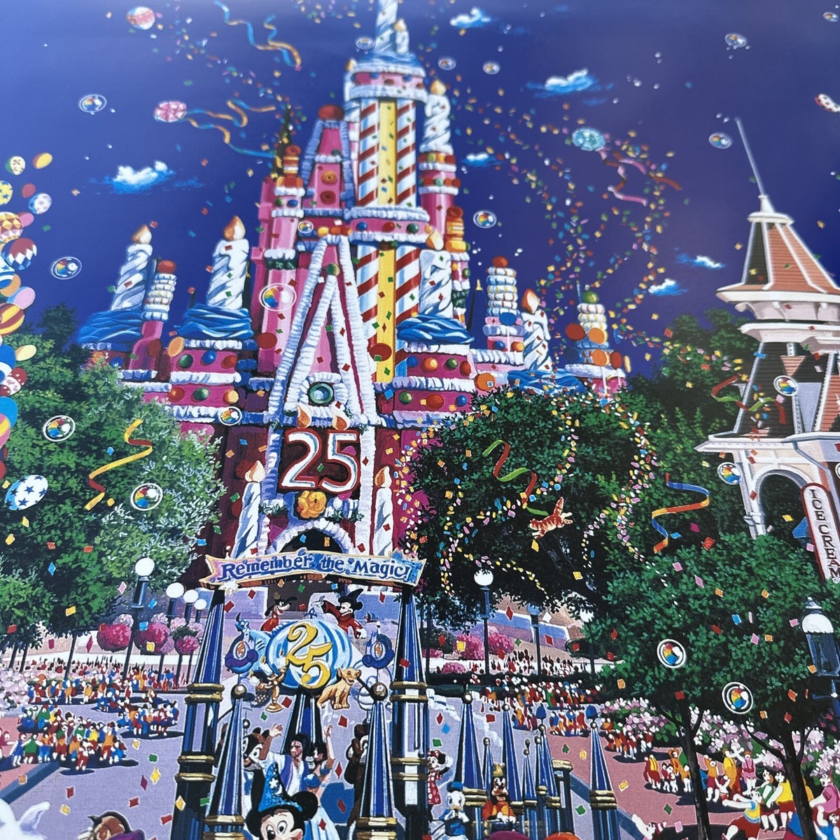 HTF Disney 25th Anniversary Poster Yamagata Main Street Cinderella