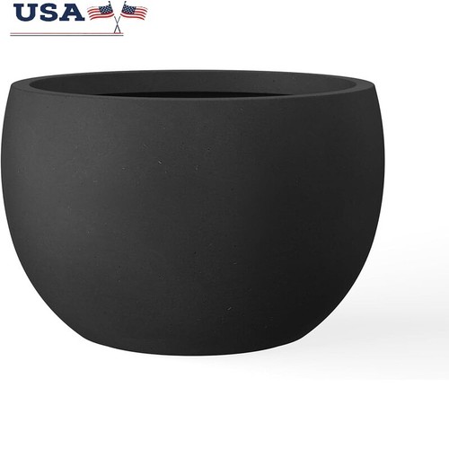 Concrete Planter W/ Drainage Hole Heavy Duty Large Indoor Outdoor Plant Pot New