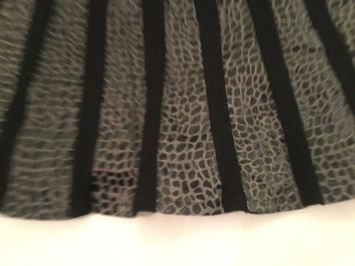 Etcetera 100% Merino Wool SZ S  Skirt Black Croq-Print Lined - Picture 5 of 7
