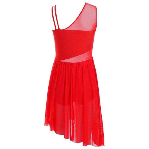 Kids Girls Unitard National Dress Skating Leotard Bodice Rompers Contemporary - Picture 13 of 45