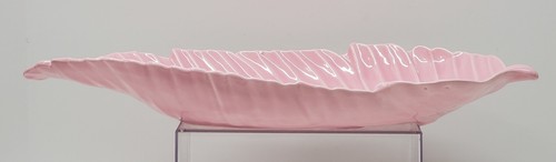 American ART POTTERY USA Ball JAE California No 413 Leaf Serving Dish Pink 17.5” - Picture 5 of 8