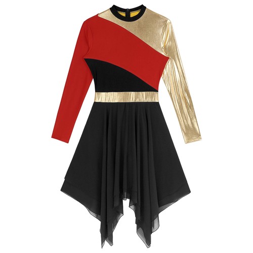 Abiti da Culto Liturgico Donna Abito da Danza di Lode Costume Chiesa Metallizzato - Foto 45 di 158