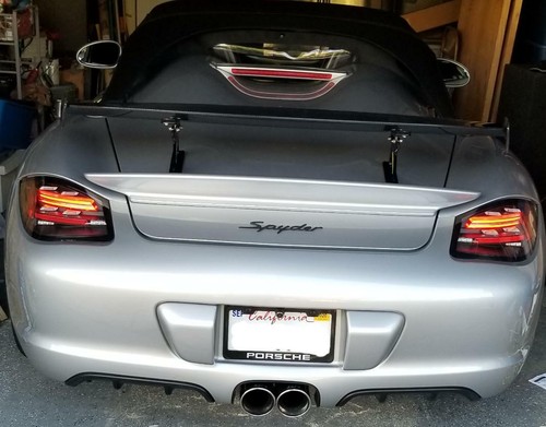 Porsche Boxster 987 Cayman 718 style LED Taillights Red Center Bar 2009 to 2012 - Picture 7 of 13