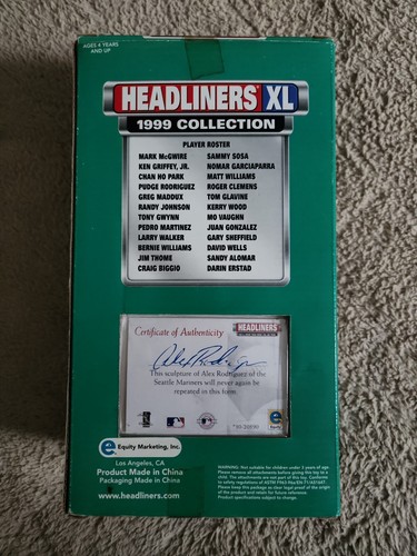 1999 Headliners XL MLB Seattle Mariners Alex Rodriguez Figurine #2,207 of 5,000 - Picture 2 of 7