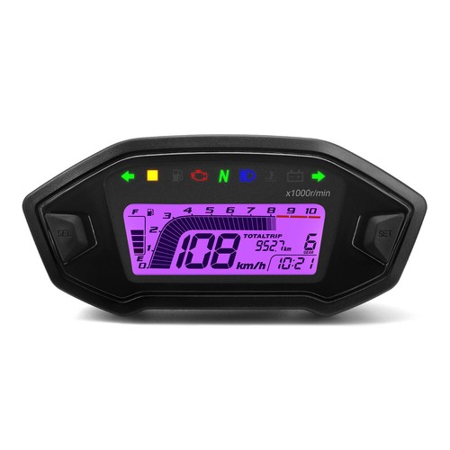 Universal Motorcycle Digital LCD Speedometer Odometer Tachometer Gauge Backlight - Picture 10 of 14