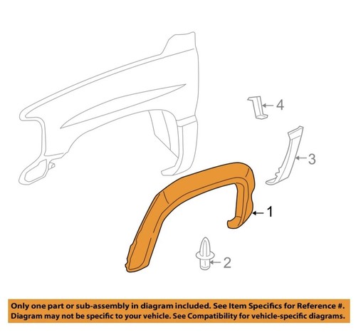 1999-2003 CHEVROLET GMC LEFT FRONT FENDER FLARE PAINTABLE GM NOS 15054631 NEW - Bild 22 von 23