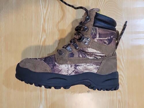 Itasca Kids Brown/Camo 3m Thinsulate Waterproof Hiking Boots, Size: 3 #US46-13 - Picture 4 of 13