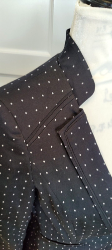 Chaqueta Blazer Casa Blanca Mercado Negro NUEVA 6 NEGRA Diamante Lunares - Imagen 4 de 9